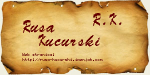 Rusa Kucurski vizit kartica